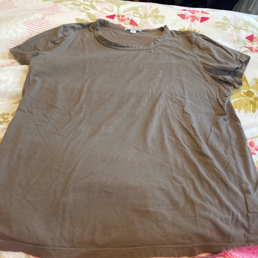 James perse 100% cotton brown t